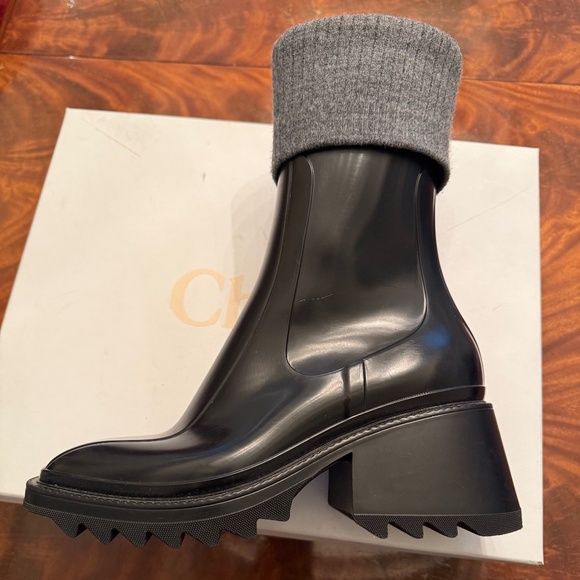 Chloe Betty Rain Boot with Ribbed Cuff - Picture 1 of 7